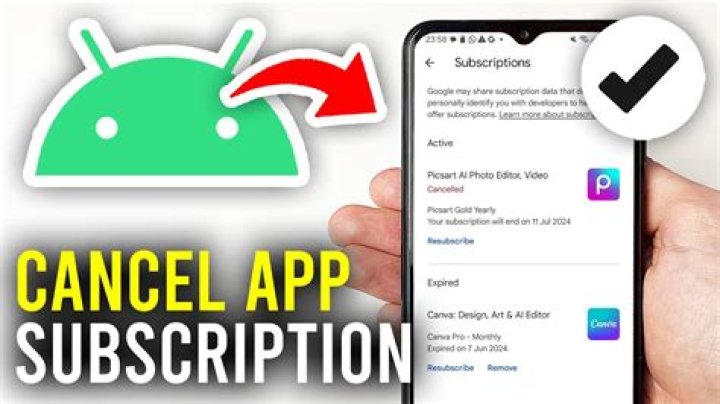 How do I cancel my sideline subscription on Android?