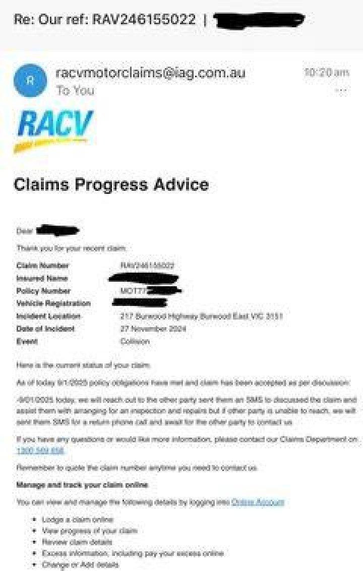 What does Racv car insurance cover?